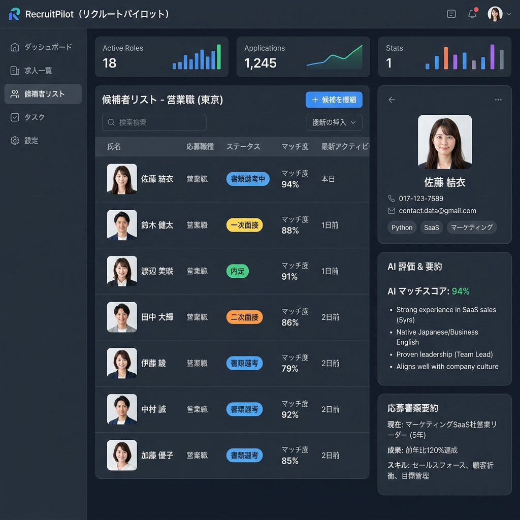 AI求職票自動生成＆マッチング求人ポータルサイト