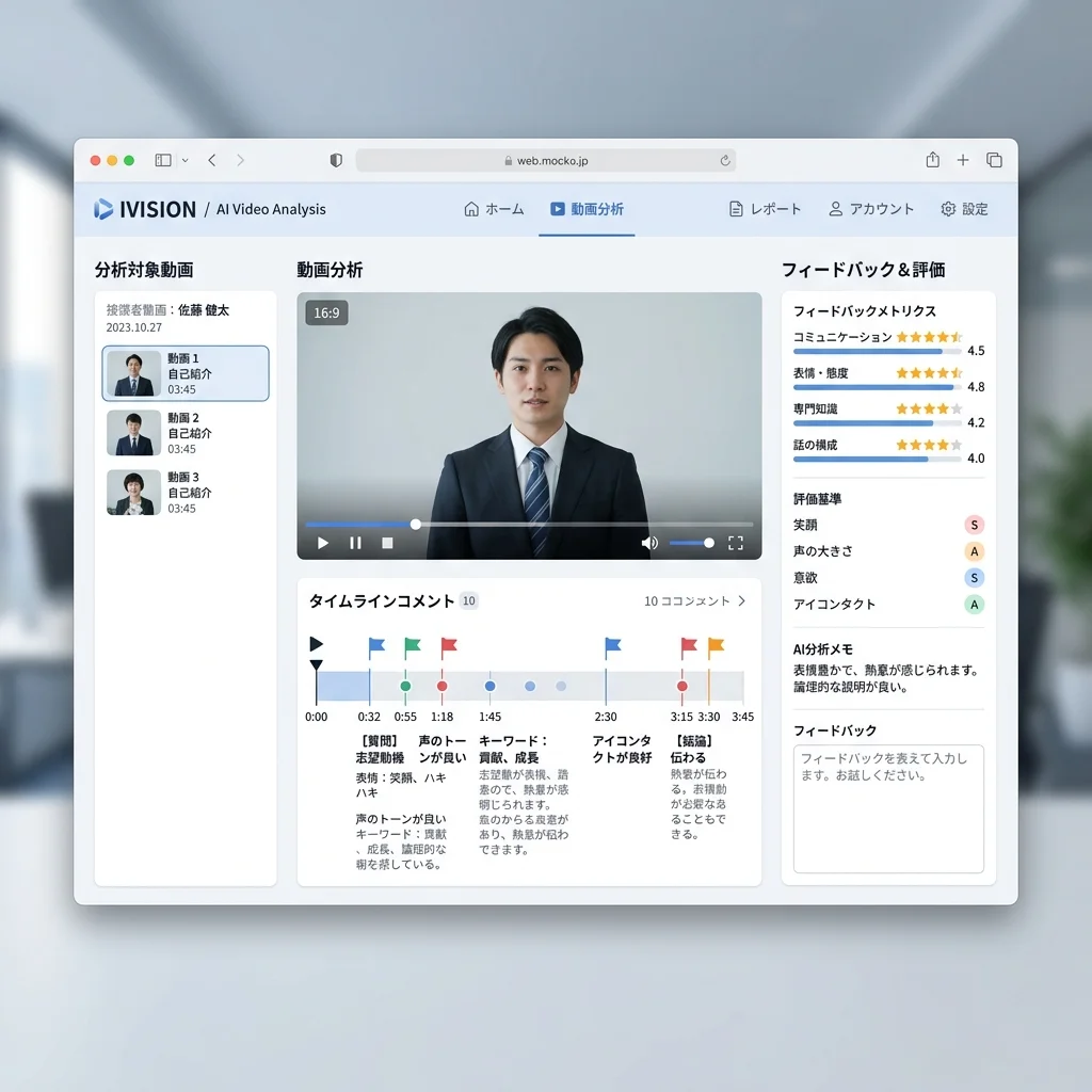 AI動画解析による社員インタビュー＆フィードバックシステム